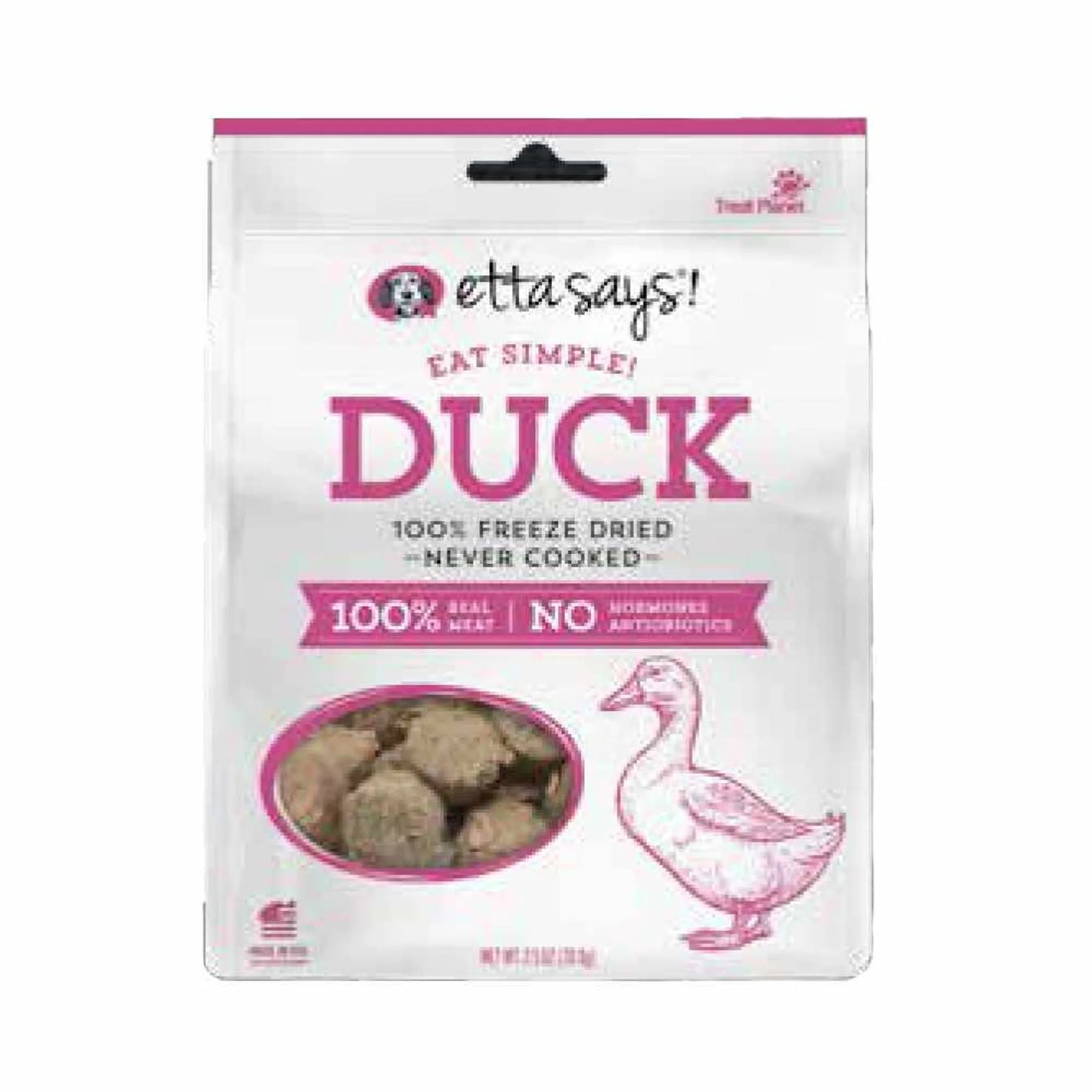 Etta Says! Eat Simple! 100% Freeze Dried Dog Treats Duck 2.5oz