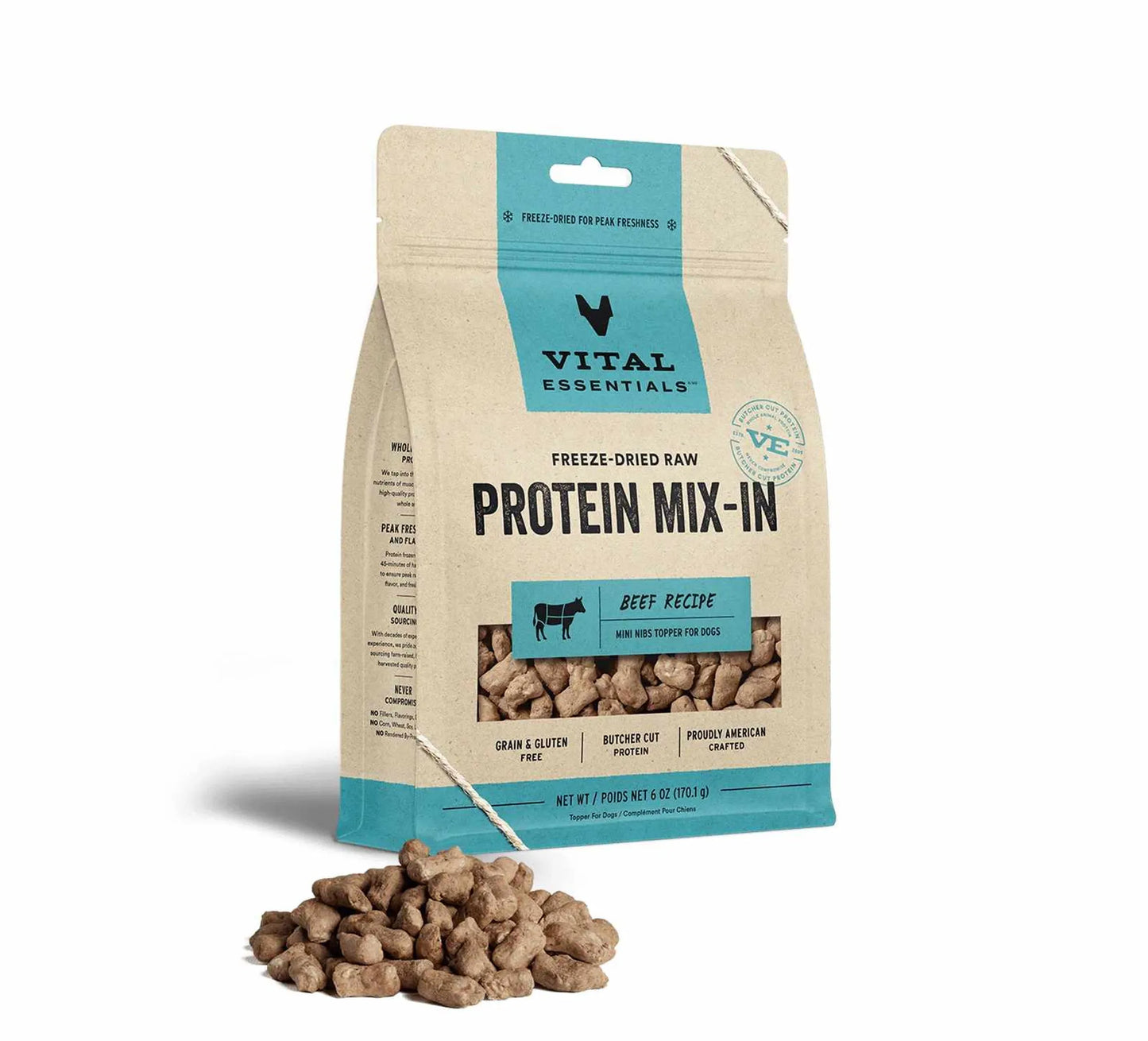 Vital Essentials(R) Freeze-Dried Raw Beef Protein Mix-In Meal Topper for Dogs