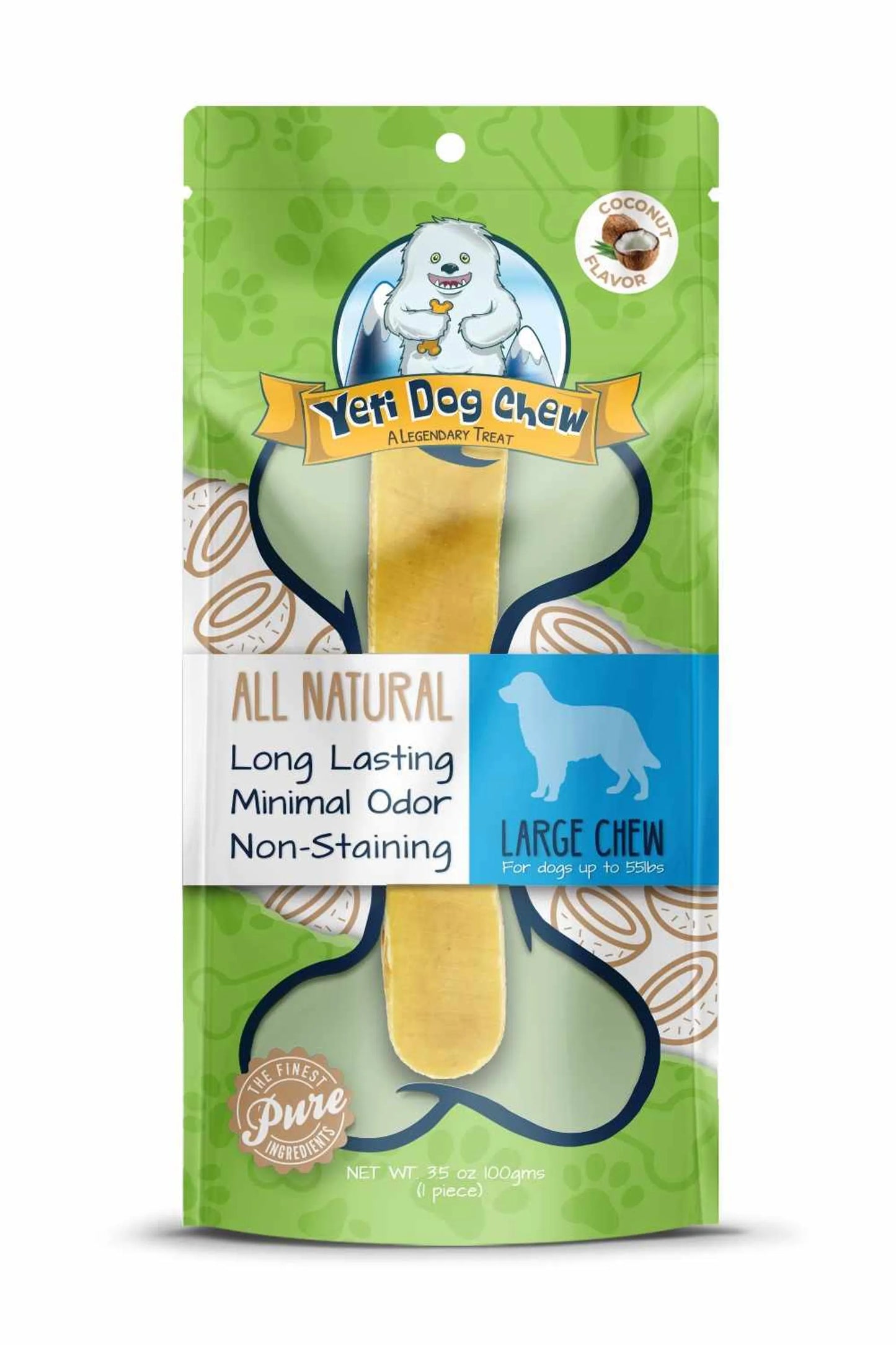 Yeti Dog Chews Coconut Large Chews 1 piece 3.5oz