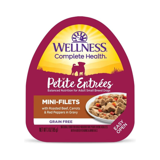 Wellness Complete Health Petite Entrées Mini Fillet Roast Beef Carrot Red Pepper 3oz. (Case of 12)