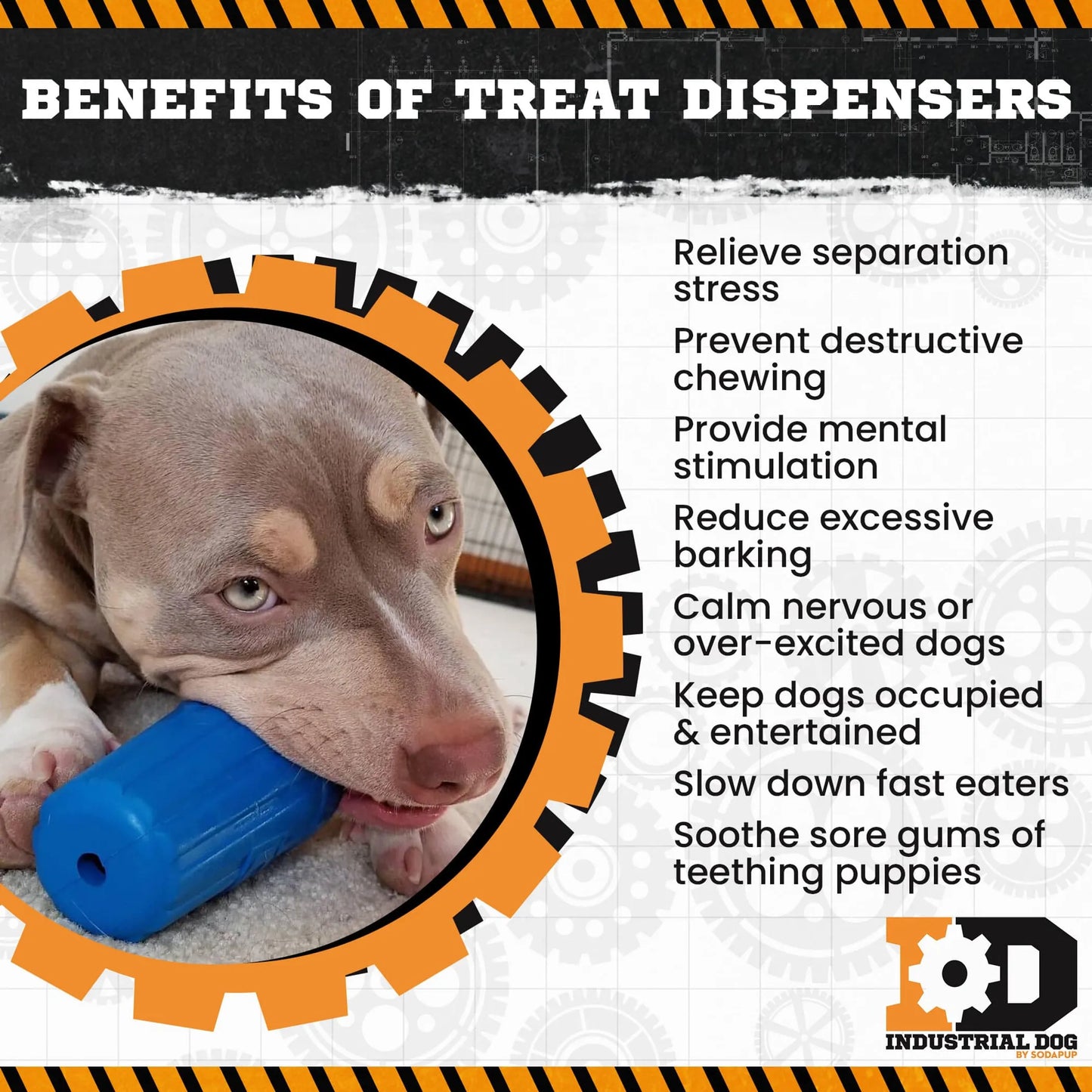 ID Wire Nut Durable Rubber Chew Toy & Treat Dispenser