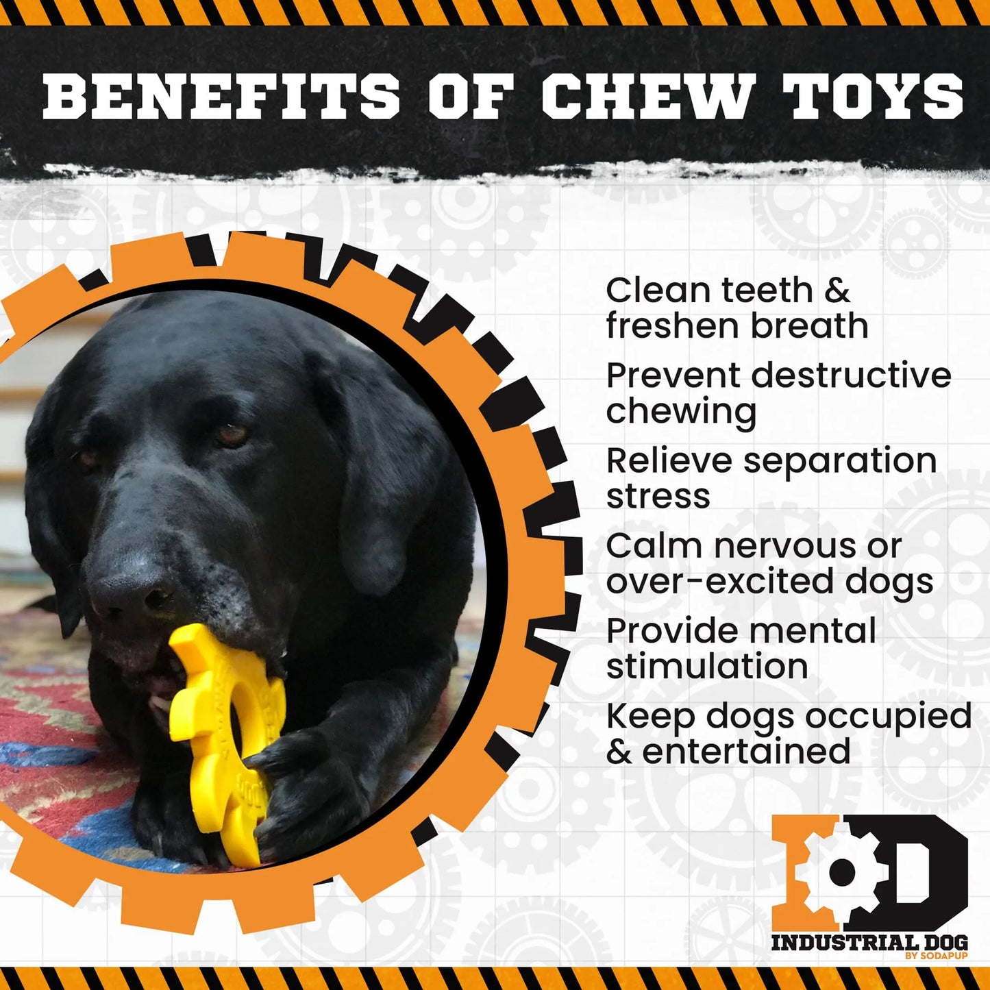 ID Circular Saw Blade  Ultra Durable Nylon Dog Chew Toy for Aggressive Chewers