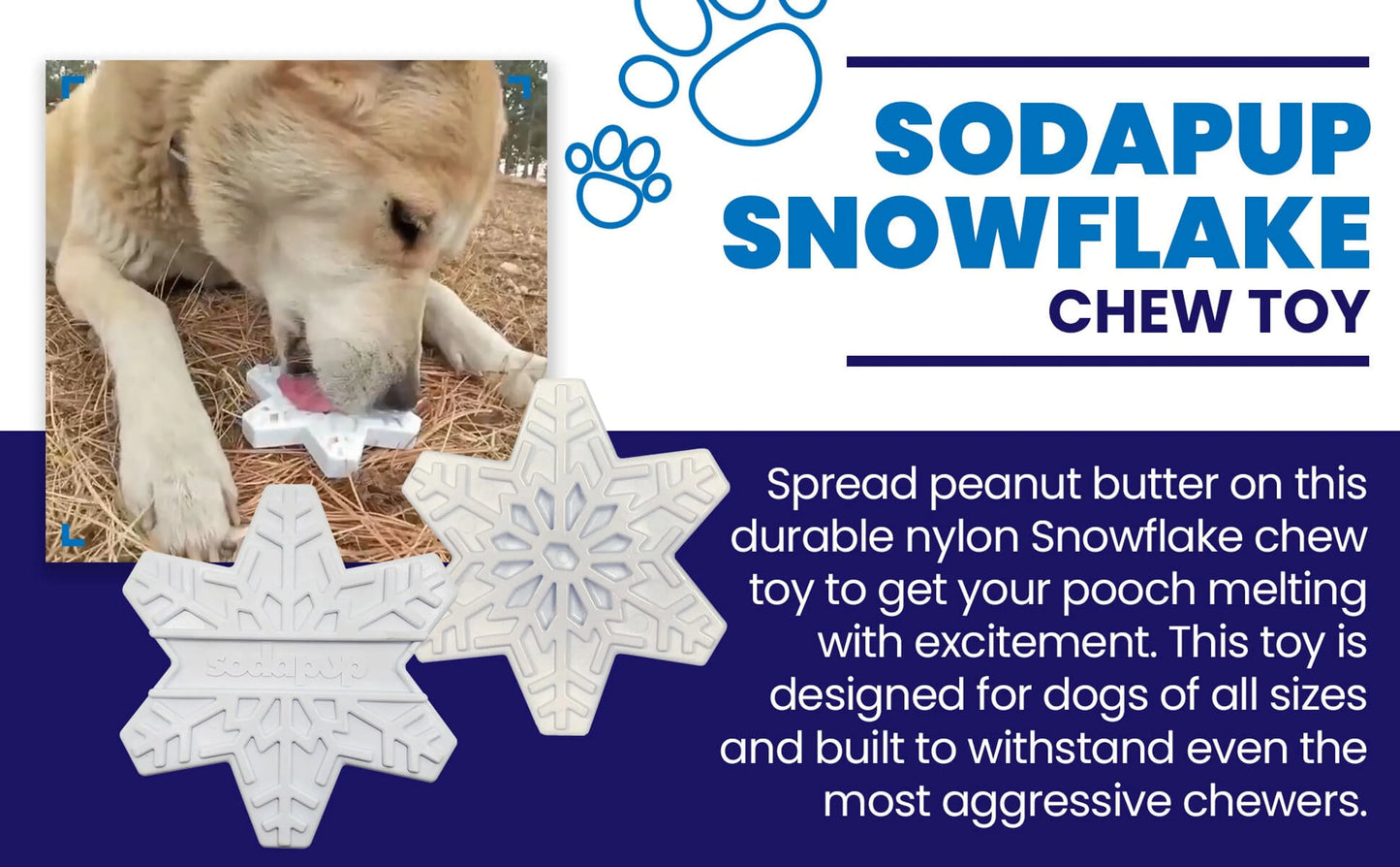 SP Snowflake Ultra Durable Nylon Dog Chew Toy for Aggressive Chewers