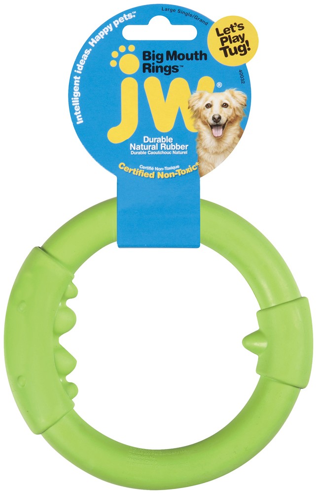 JW Pet Big Mouth Single Ring Dog Toy Assorted 1ea/LG