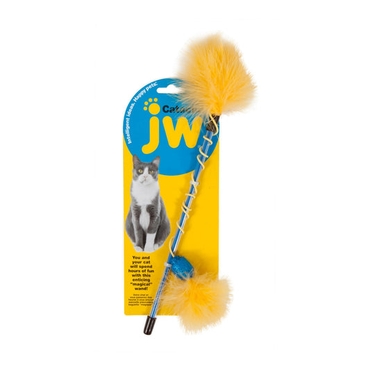 JW Pet Cataction Feather Wand Cat Toy 1ea