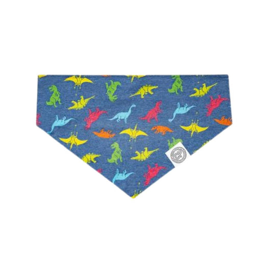 Canada Pooch Dog Bandana Navy Dinosaurs Large/Xlarge