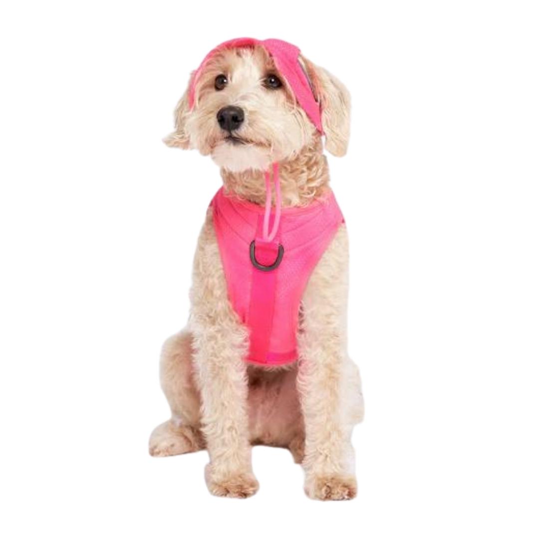 Canada Pooch Dog Cooling Bucket Hat Neon Pink LG