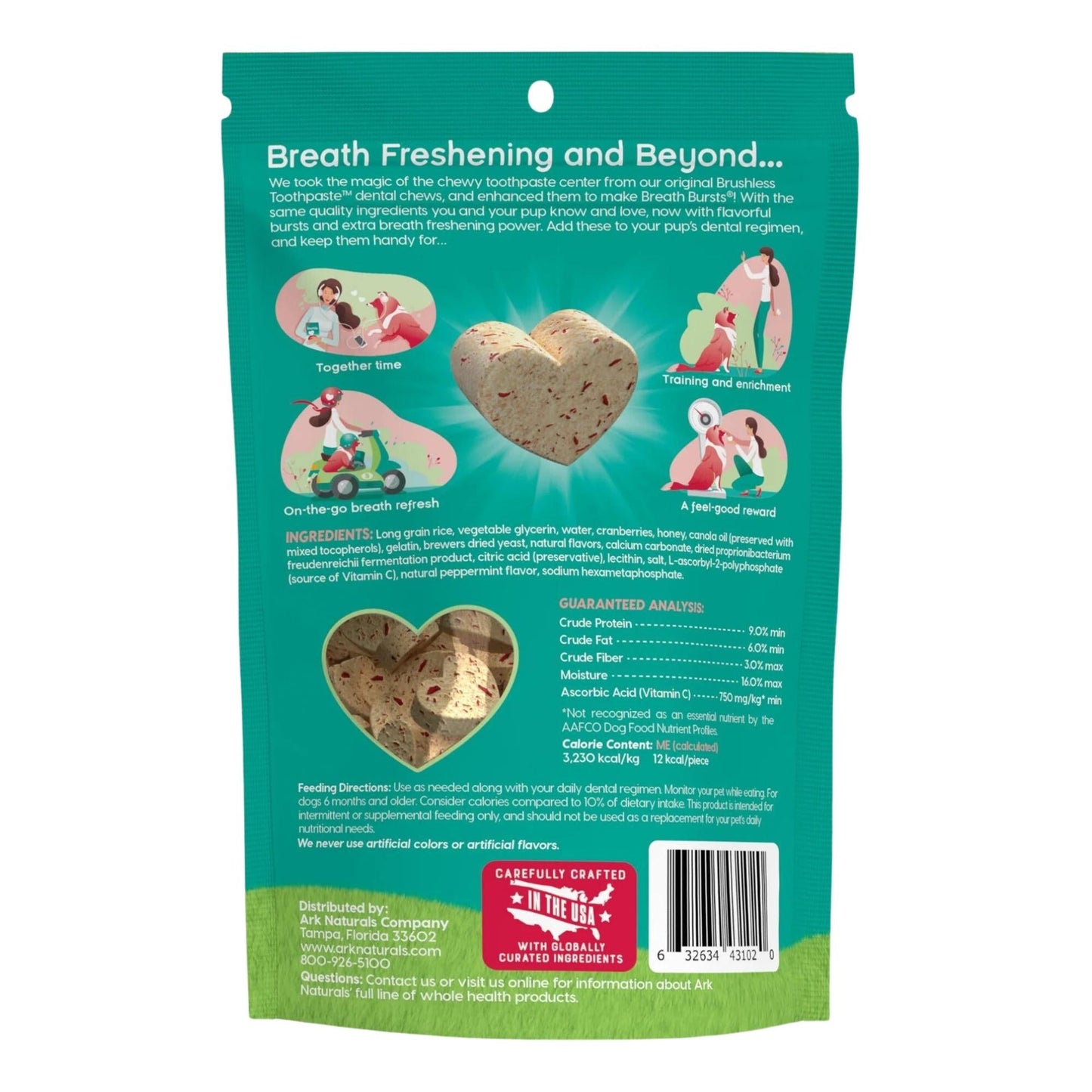 Ark Naturals Dog Breath Bursts Peppermint Bits 4oz.