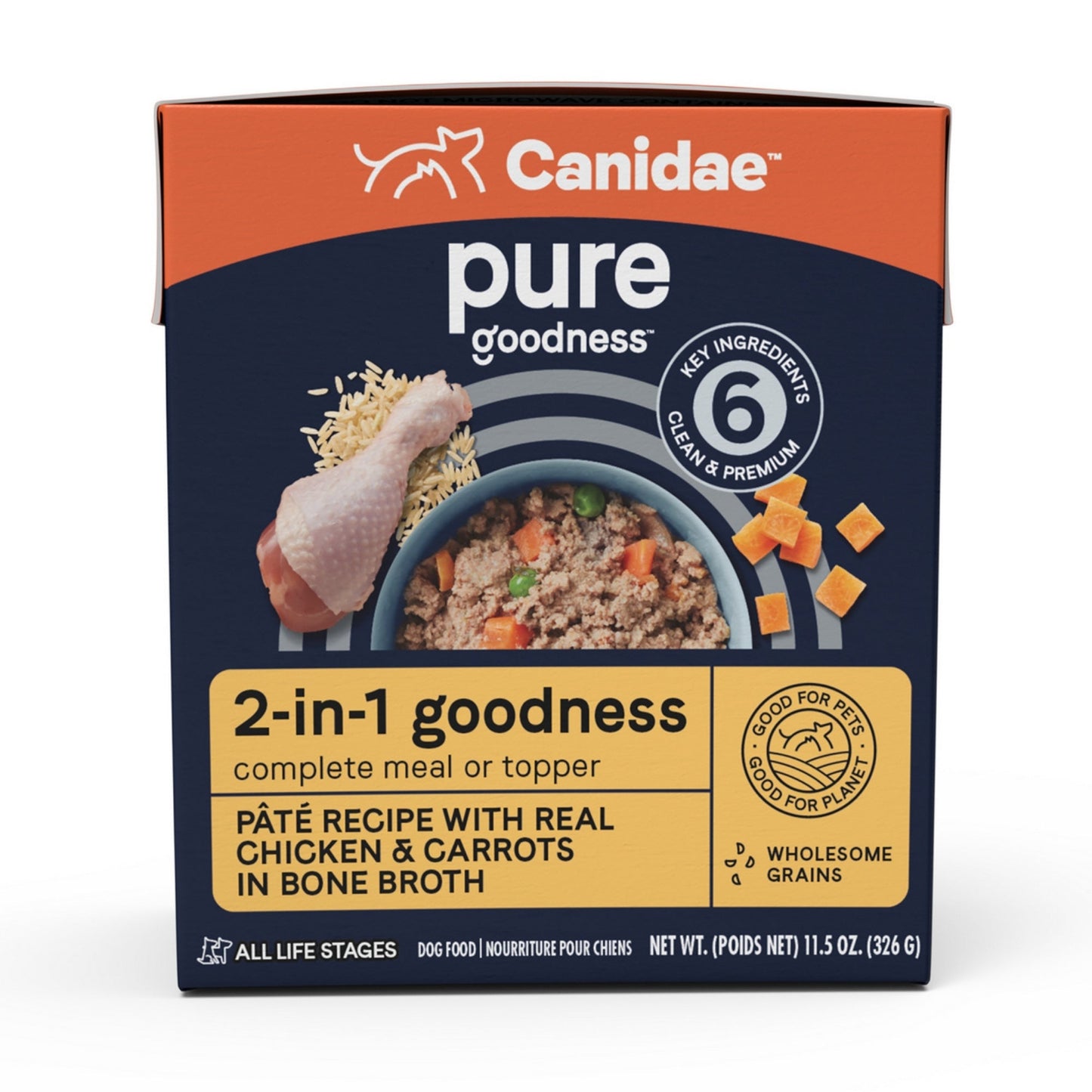 Pure Goodness 2-In-1 Bone Broth Meal/Topper Chicken/Carrots 11.5oz.