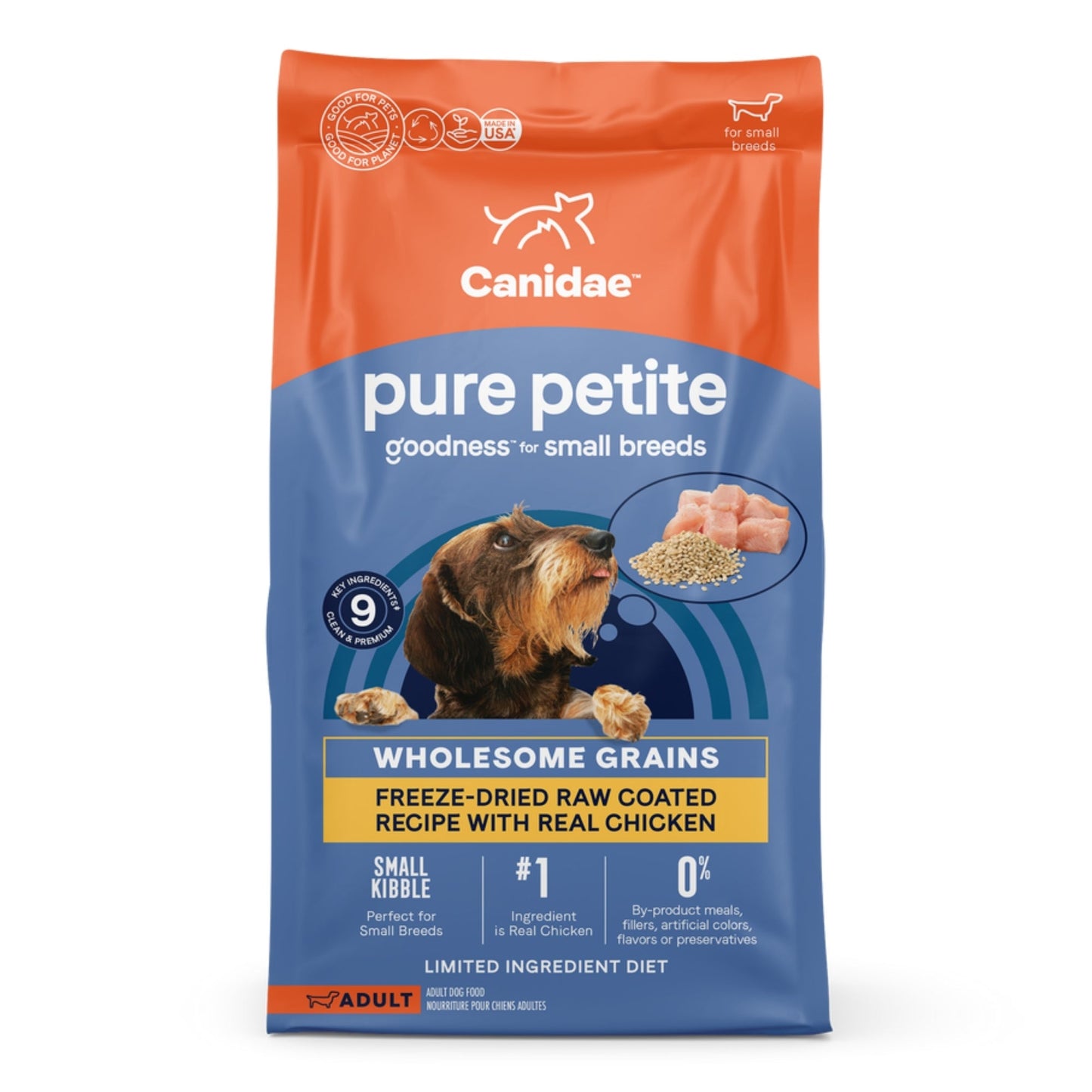 Pure Petite Adult Dog Food with Wholesome Grains Chicken 4 Lb