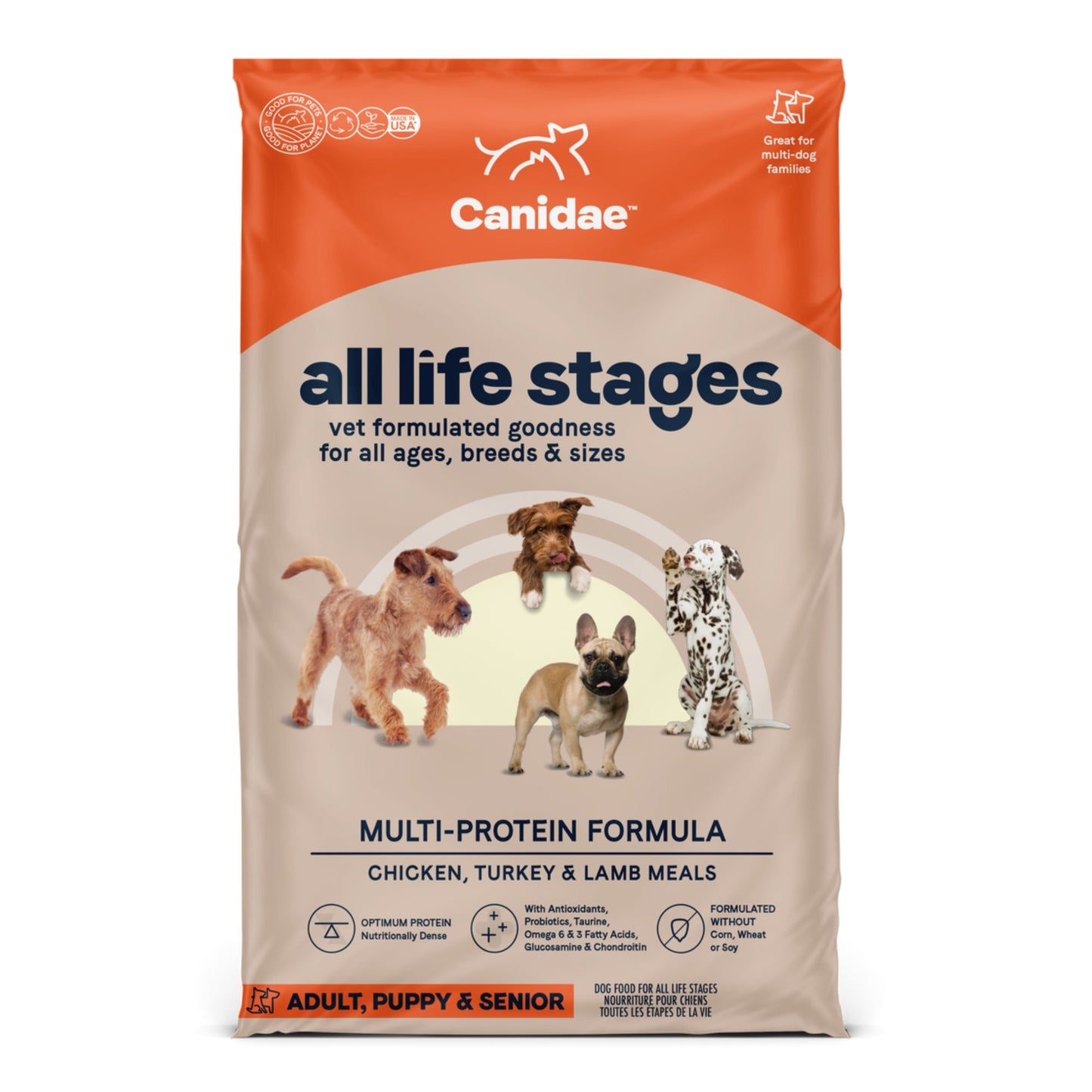 All Life Stages Multi-Protein Dog Food Chicken/Turkey/Lamb 40Lbs.