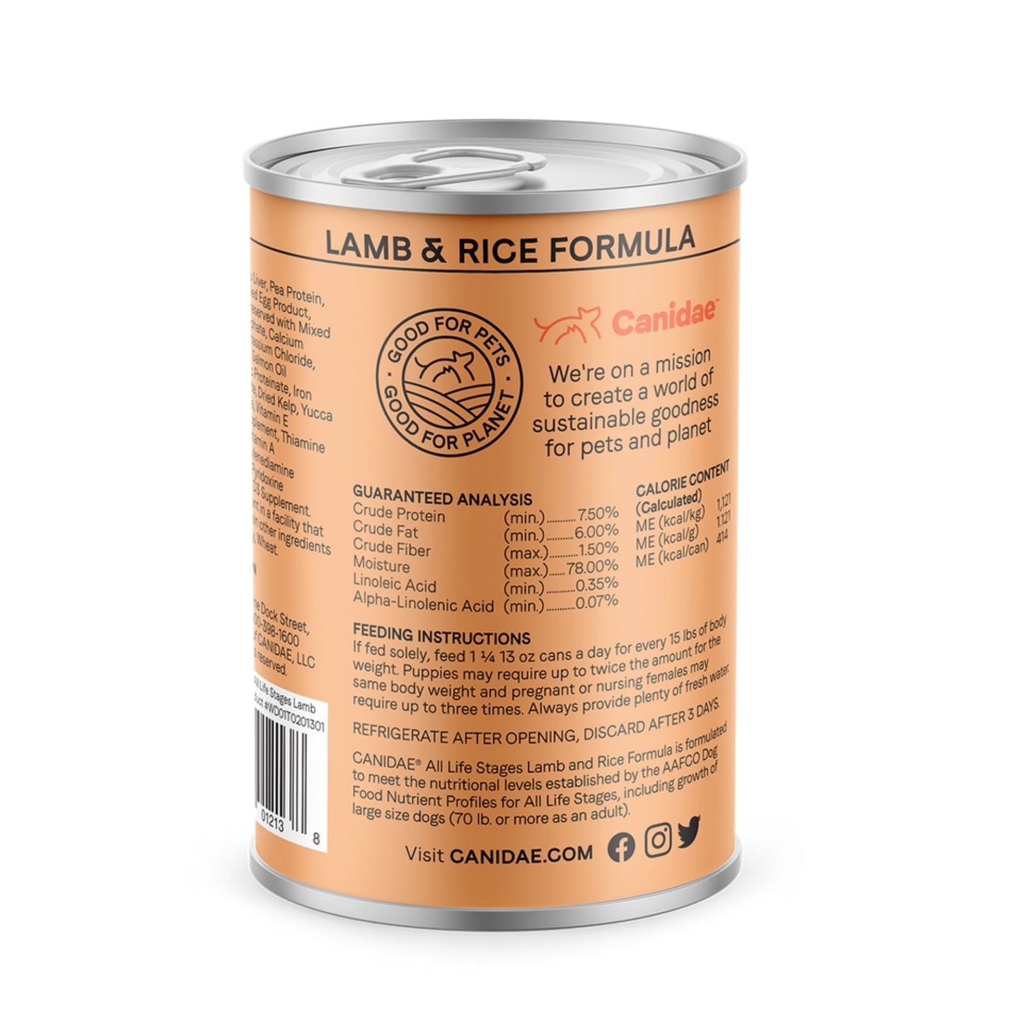 All Life Stages Canned Dog Food Lamb/Rice 13oz. (Case of 12)