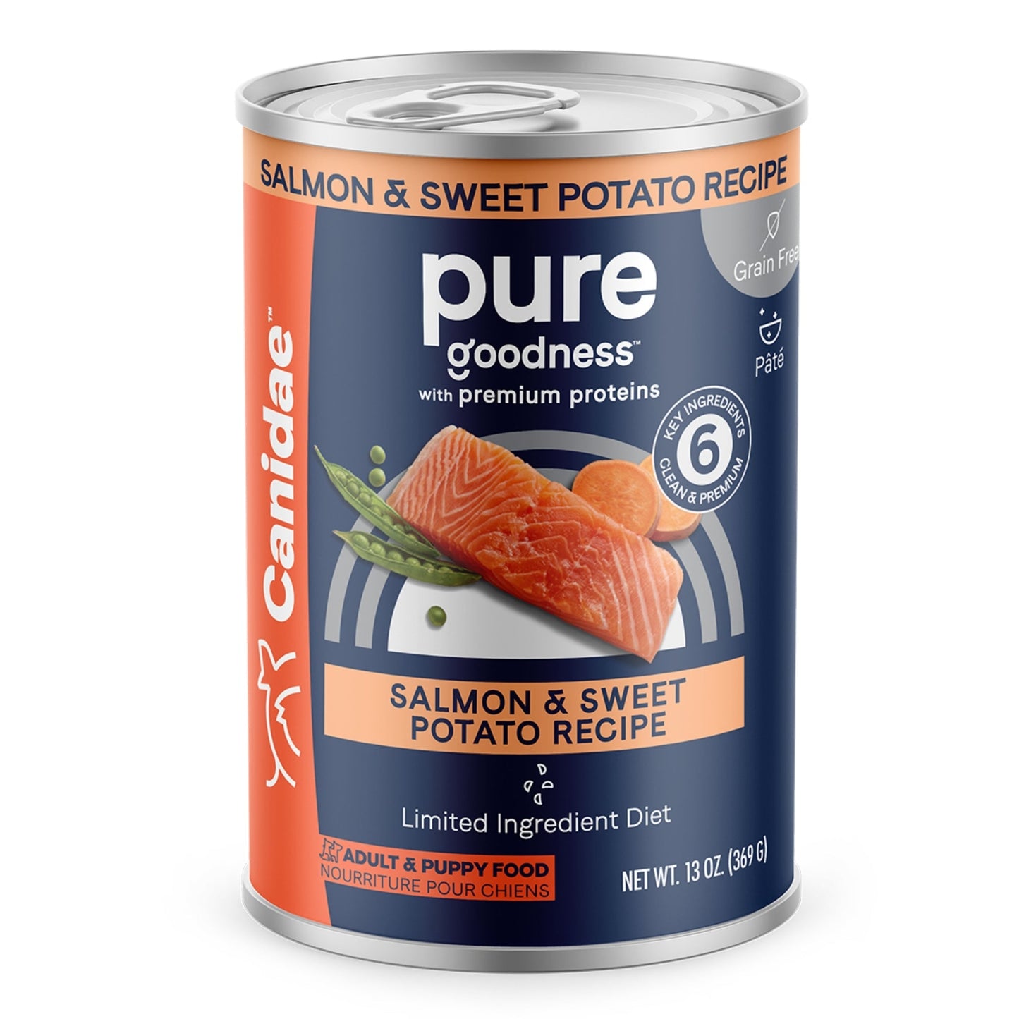 Pure Canned Grain Free Dog Food Salmon/Sweet Potato 13oz. (Case of 12)