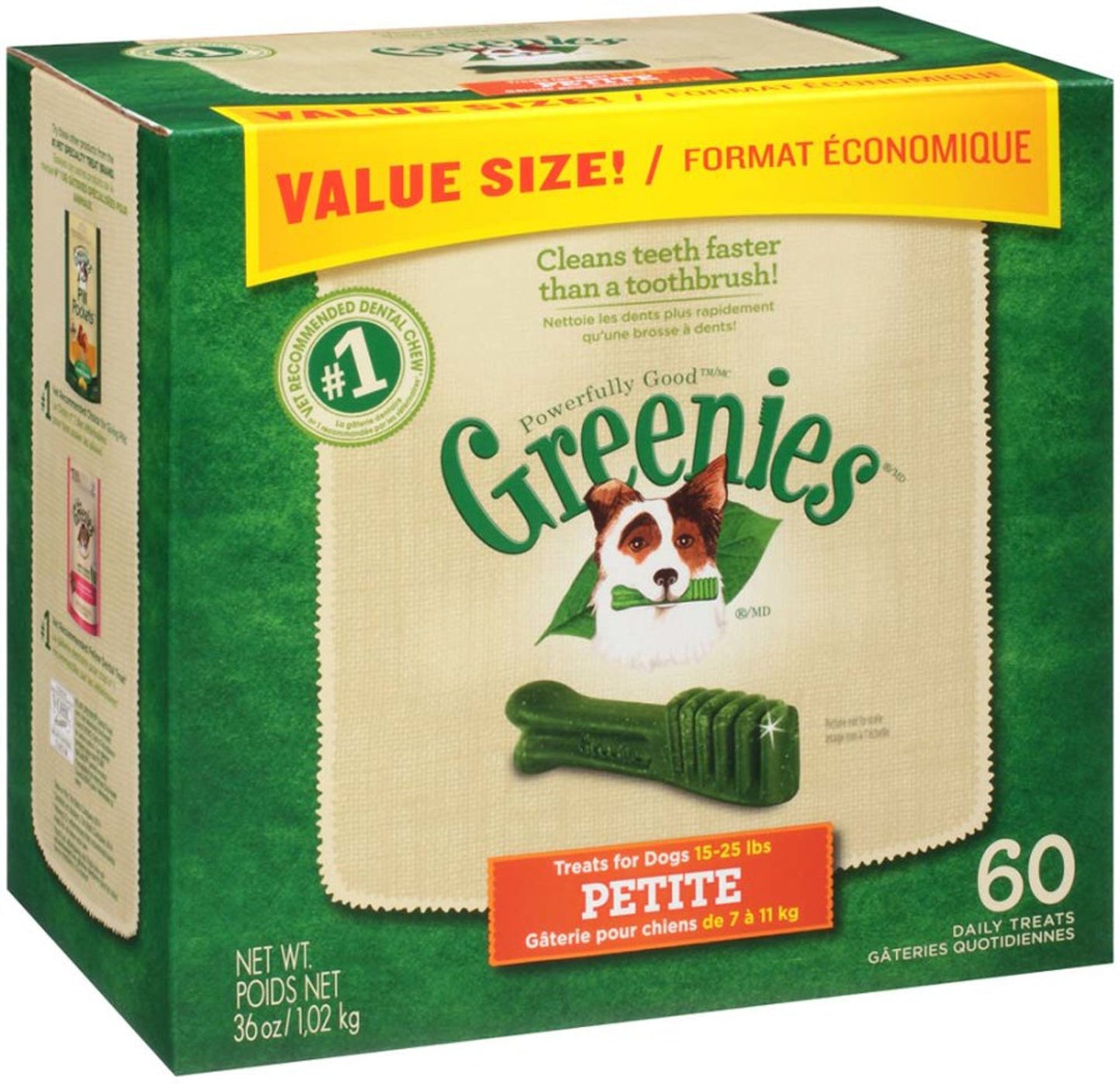 Greenies Dog Dental Treats Petite Original 1ea/36 oz, 60 ct