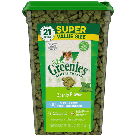 Greenies Feline Adult Cat Dental Treats Catnip 1ea/21 oz