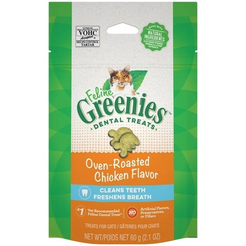 Greenies Feline Adult Cat Dental Treats Oven Roasted Chicken 1ea/2.1 oz