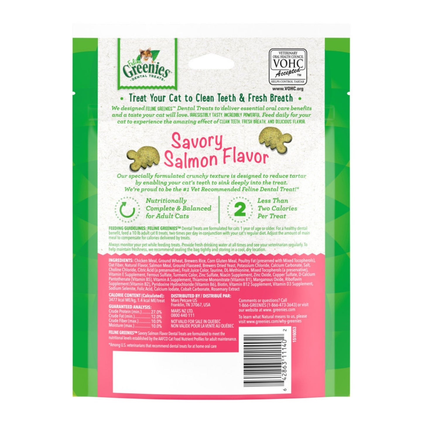 Greenies Feline Adult Cat Dental Treats Savory Salmon 1ea/4.6 oz