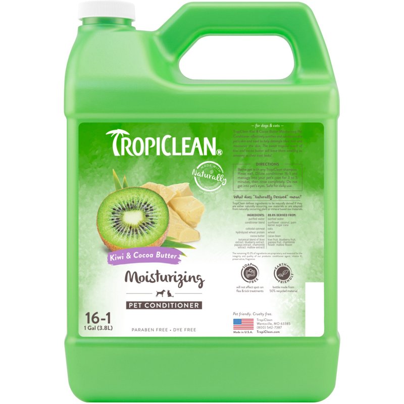 TropiClean Kiwi & Cocoa Butter Moisturizing Conditioner for Pets 1ea/1 gal