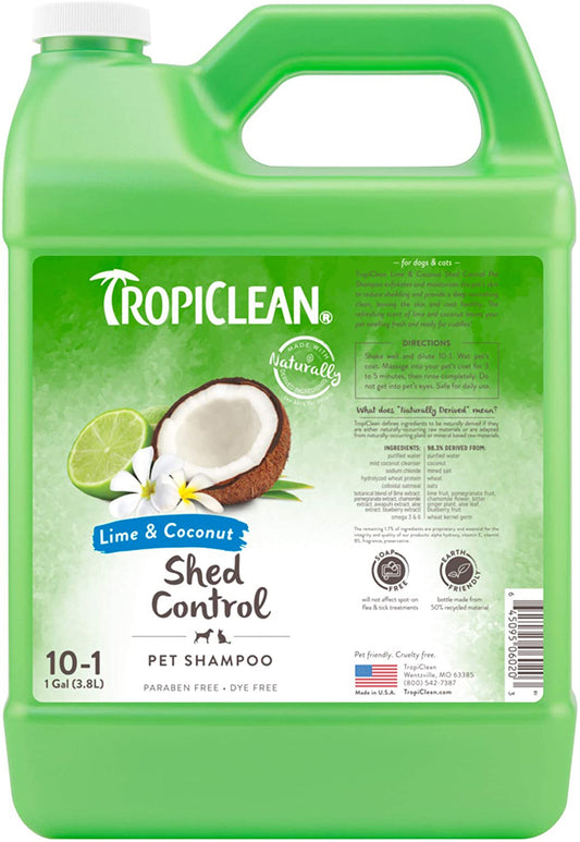 TropiClean Lime & Coconut Shed Control Shampoo for Pets 1ea/1 gal