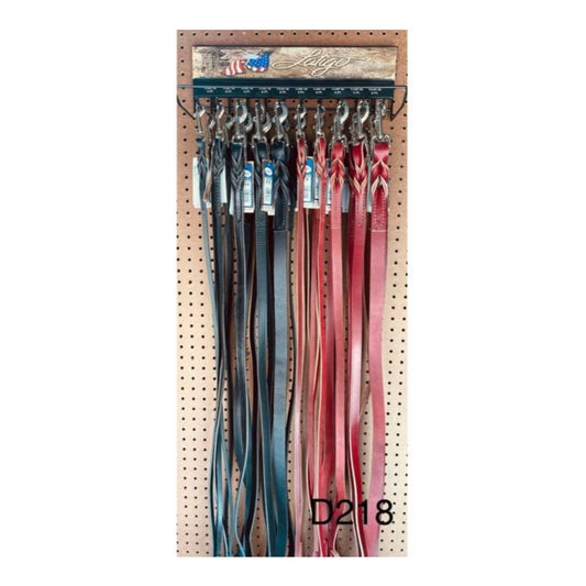 Omni Pet Omnipet Latigo Twist Leather Lead Display Black/Burgundy 30 Pc