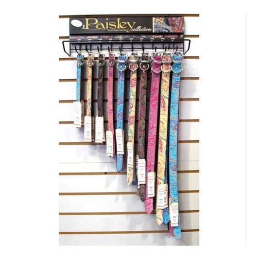 Omni Pet Leather Paisley Dog Collar Display Assorted 40 Pc