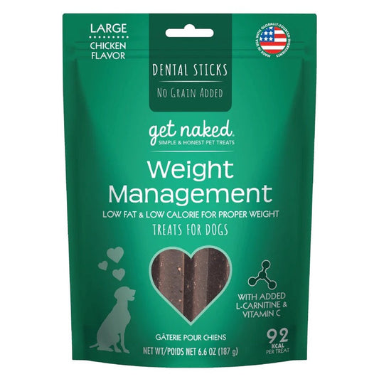 Get Naked Weight Management Grain-Free Dental Stick Dog Treats Chicken 1ea/6.6 oz, LG