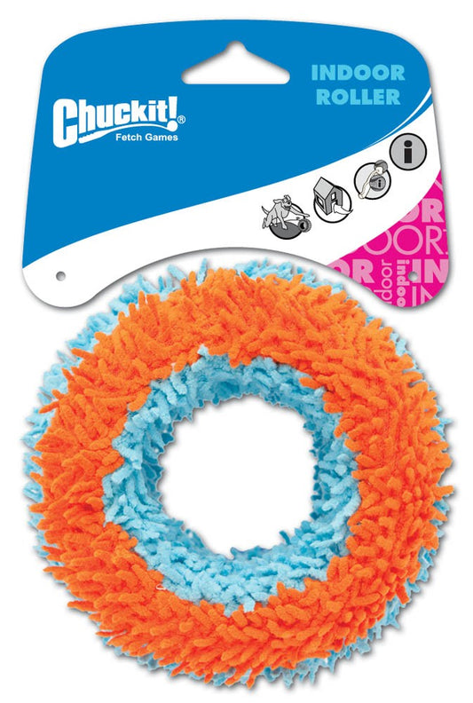 Chuckit! Indoor Roller Dog Toy Blue/Orange 1ea/MD