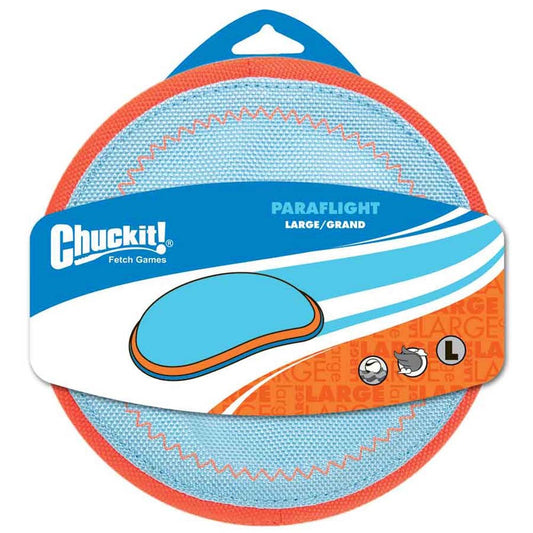 Chuckit! Paraflight Dog Toy Blue/Orange 1ea/LG