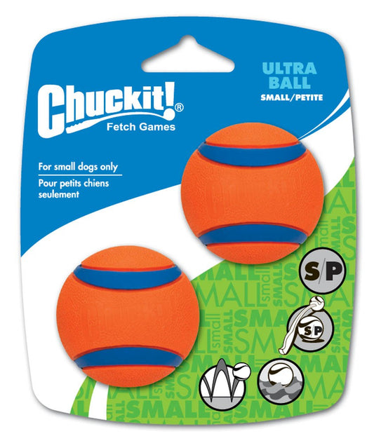 Chuckit! Ultra Ball Dog Toy Blue/Orange 1ea/2 pk, SM