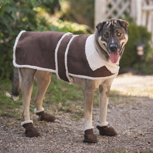 Fashion Pet Shearling Coat Brown Medium