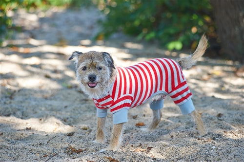 Fashion Pet Striped Pajama Red Small