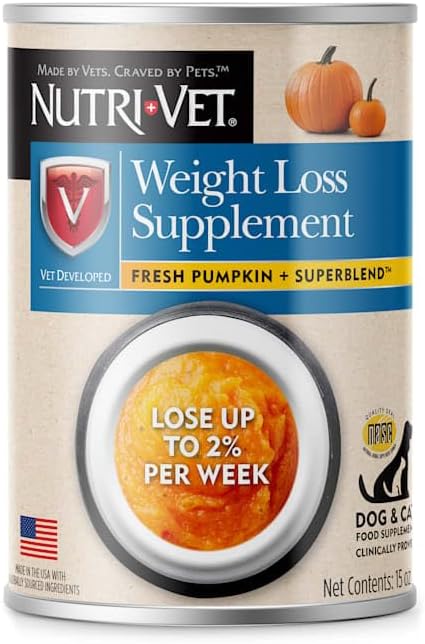 Nutri-Vet Weight Loss Supplement Fresh Pumpkin & Superblend 15oz 1ea/15 oz