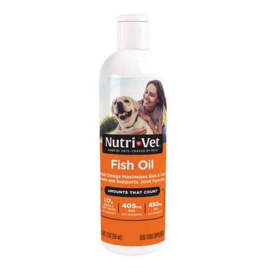 NutriVet Fish Oil Liquid Supplement for Dogs 1ea/12 oz