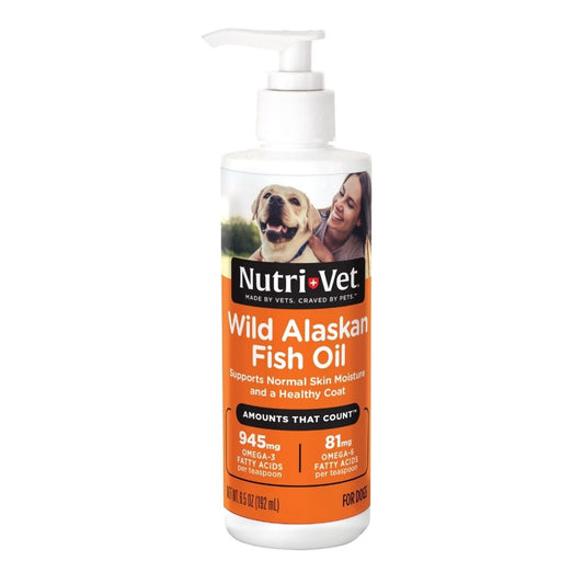 Nutri-Vet Wild Alaskan Salmon Oil for Dogs 1ea/6.5 oz