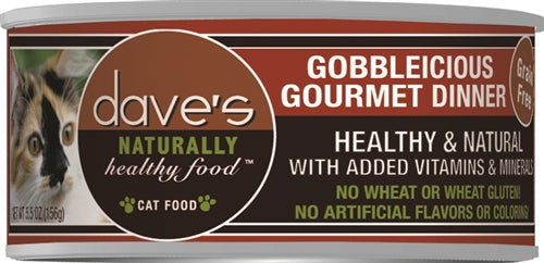 Dave's Naturally Healthy Cat Food, Turkey Formula 13.2oz. (Case of 12)