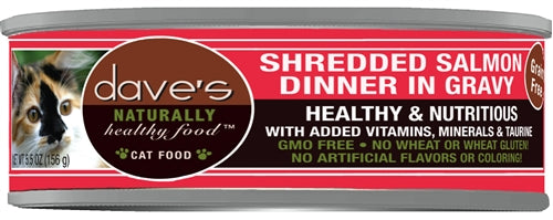 Daves Naturally Healthy Shredded Salmon In Gravy 5.5oz. (Case of 24)