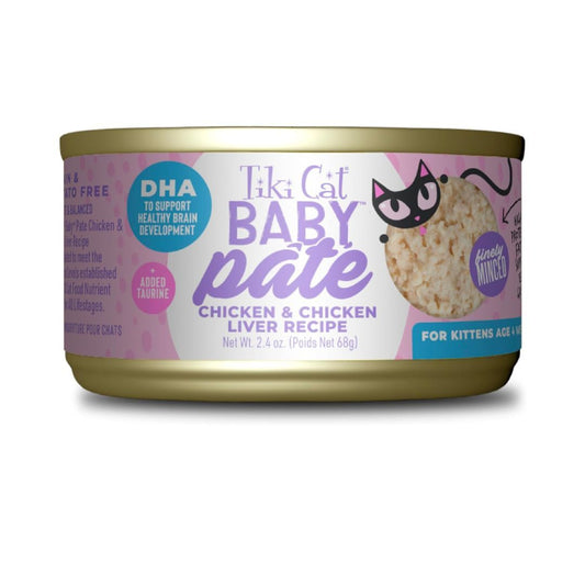 Tiki Pet Cat Pate Kitten Chicken Liver 2.4Oz (12 per unit)