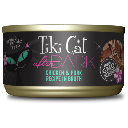 Tiki Pets Cat After Dark Chicken and Pork 2.8oz. (Case of 12)