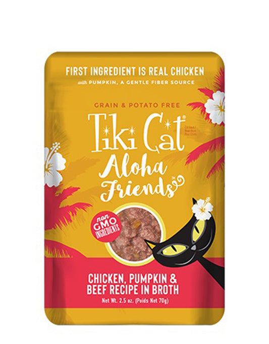 Tiki Pets Cat Aloha Chicken Pumpkin Beef 2.5oz. (Case of 12)