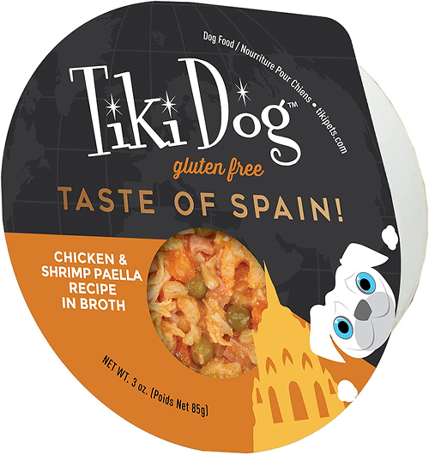 Tiki Pets Dog Gourmet Spain Paella 3oz. (Case of 4)