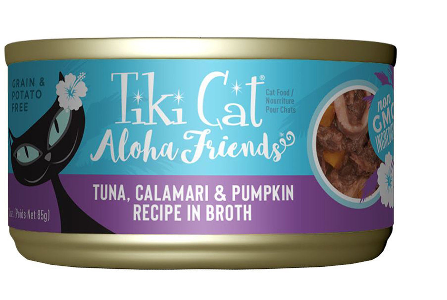 Tiki Pets Cat Aloha Tuna; Calamari and Pumpkin 3oz. (Case of 12)