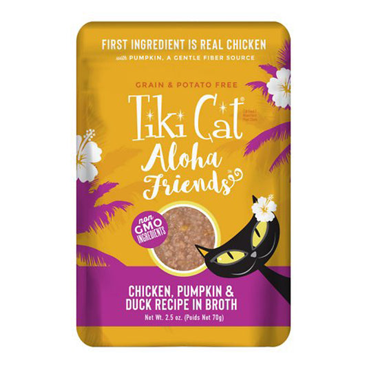 Tiki Pets Cat Aloha Chicken Pumpkin and Duck 2.5oz. (Case of 12)