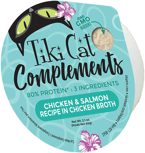 Tiki Pets Cat Complements Chicken and Salmon 2.1oz. (Case of 8)