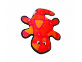 Outward Hound Invincibles Dog Toy Gecko 2 Squeakers Red/Orange 1ea/MD