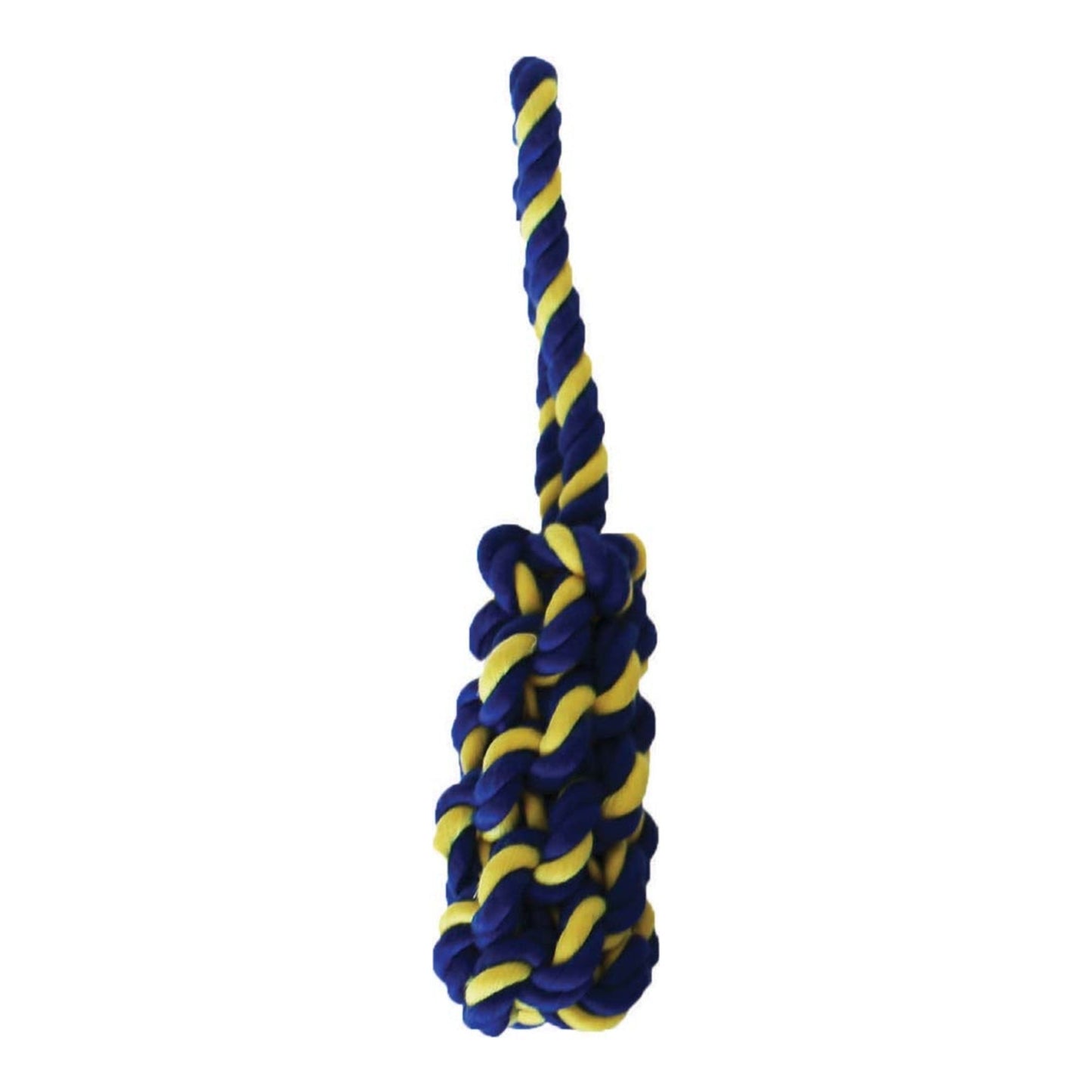 Petsport USA Twisted Chew Bumper Dog Toy Blue, Yellow 1ea/7 in, Mini