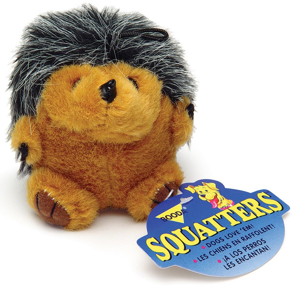 Booda Squatter Plush Dog Toy Hedgehog Multi-Color 1ea/MD