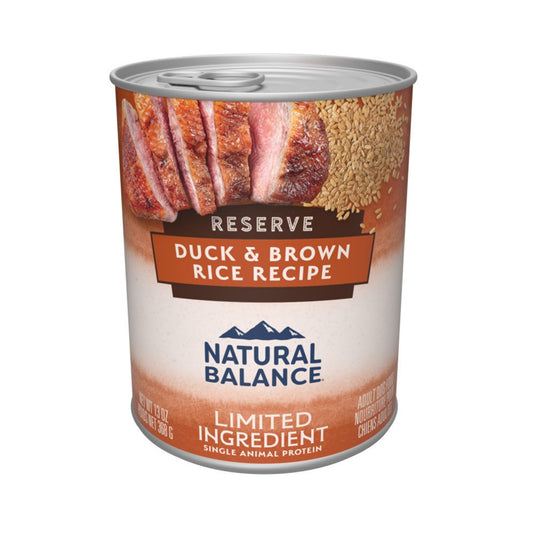 Natural Balance Pet Foods LID Reserve Canned Dog Food Duck & Brown Rice 13oz. (Case of 12)