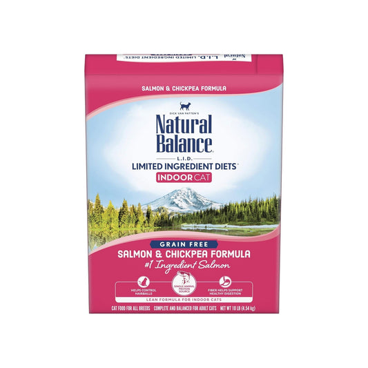 Natural Balance Pet Foods L.I.D. Indoor Dry Cat Food Salmon & Chickpea 1ea/10 lb