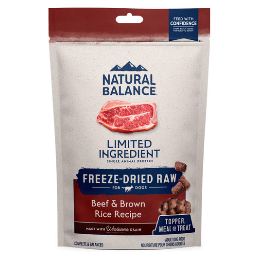 Natural Balance Pet Foods L.I.D. Freeze Dried Raw Dog Food Beef & Brown Rice 1ea/12 oz