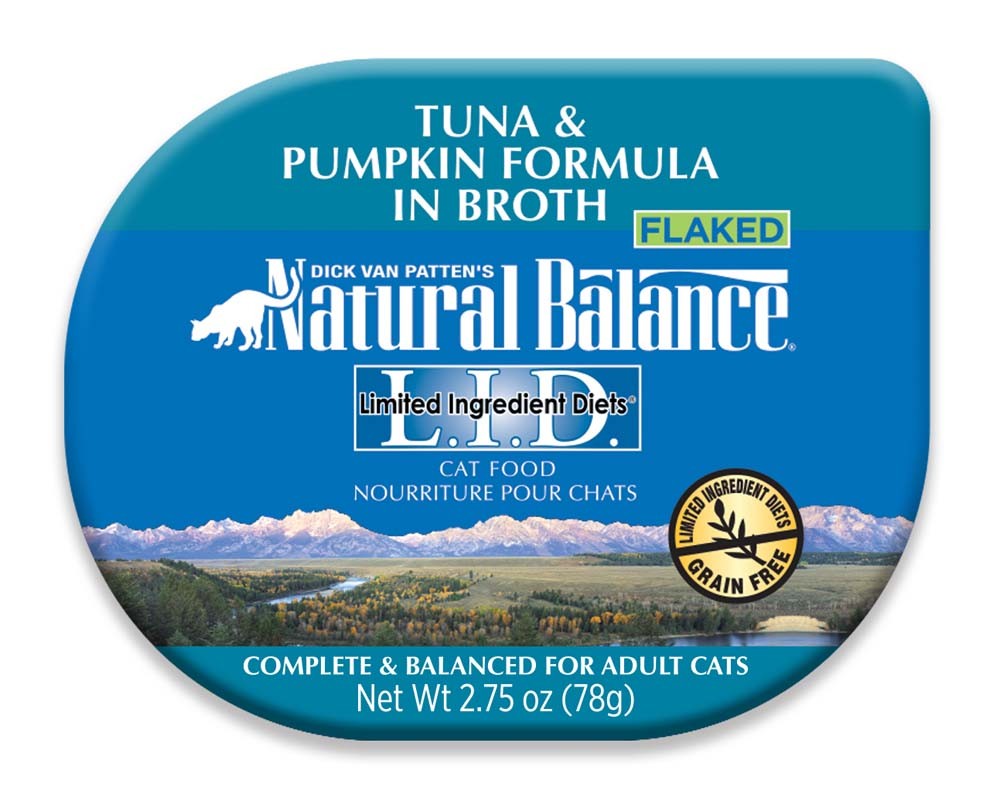 Natural Balance Pet Foods L.I.D. Wet Cat Food Tuna & Pumpkin in Broth 24ea/2.75 oz